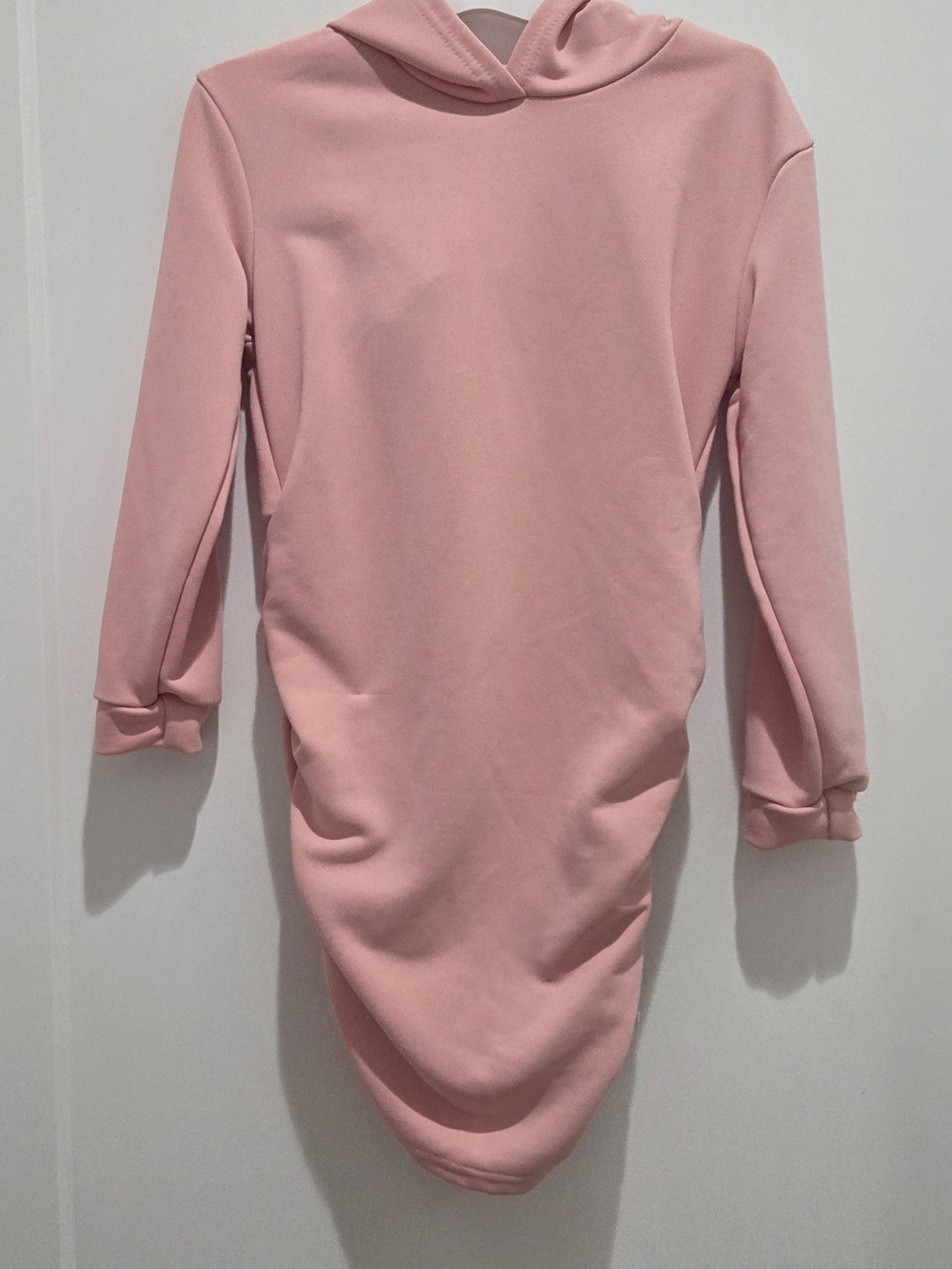 SHEIN Pink Hooded Sweatshirt Dress for Kids